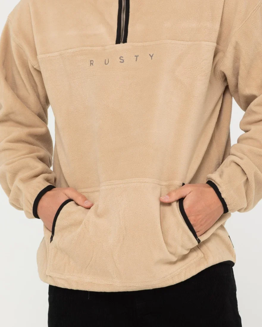 RUSTY Polarized 1/4 Zip Polar Fleece - Light Fennel - Image 4