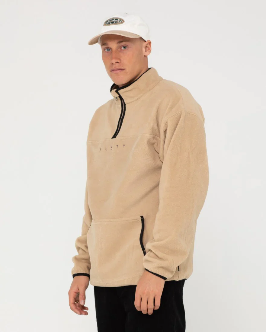 RUSTY Polarized 1/4 Zip Polar Fleece - Light Fennel - Image 5