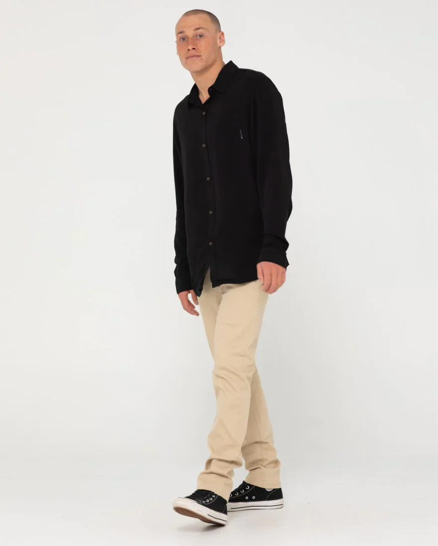 Rusty Razor Long Sleeve Rayon Shirt - Image 2