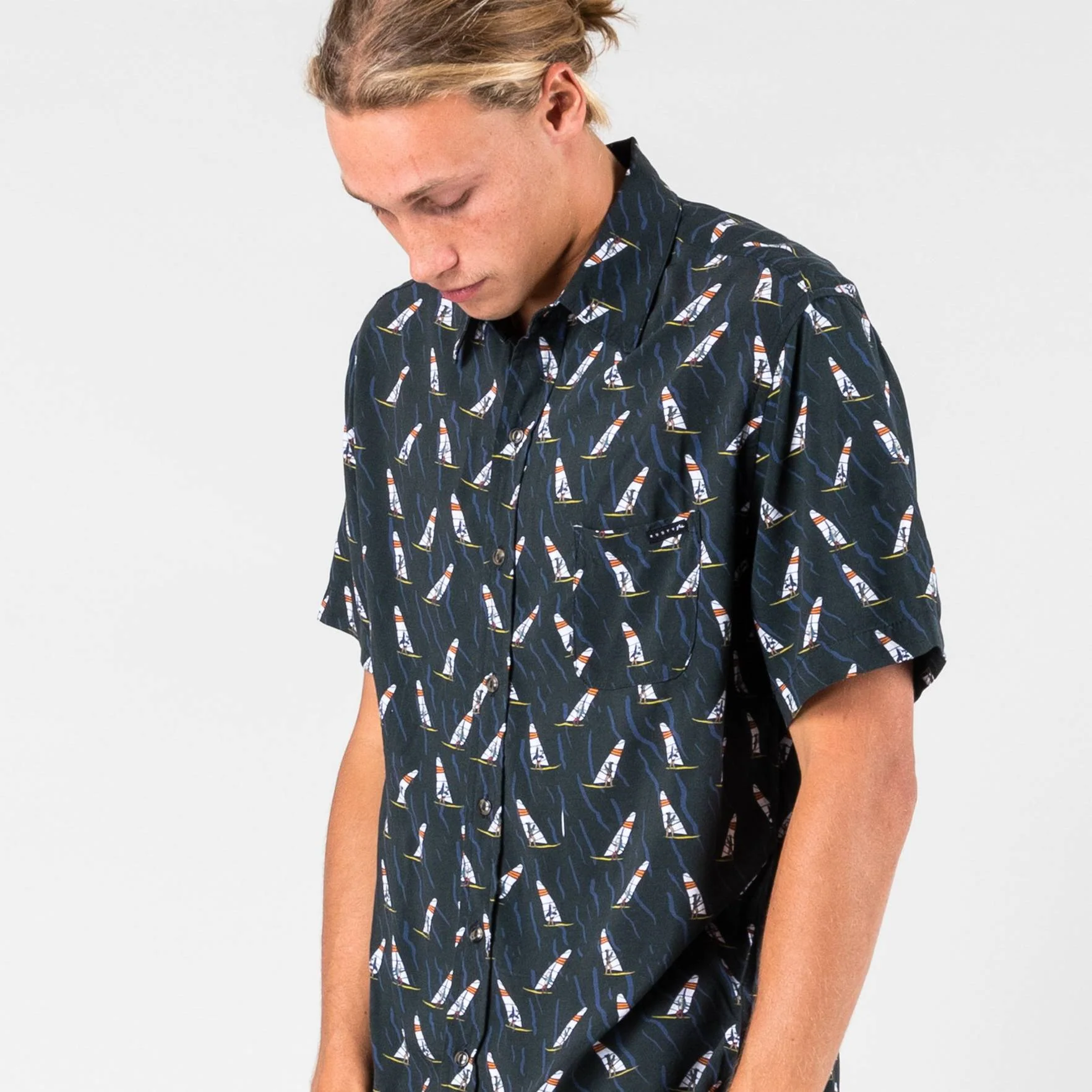 Rusty SHARK ALLEY SHORT SLEEVE SHIRT