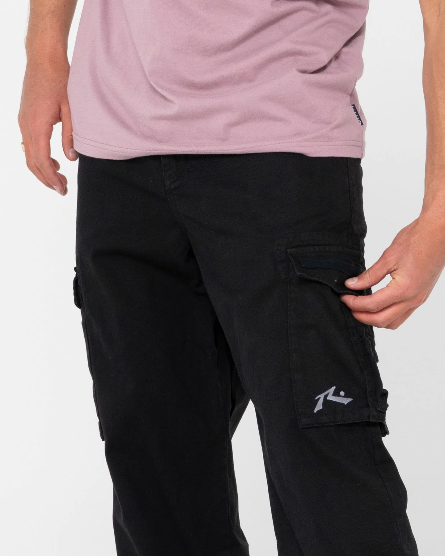 RUSTY Sheetya Loose Fit Cargo Pant - Black - Image 2