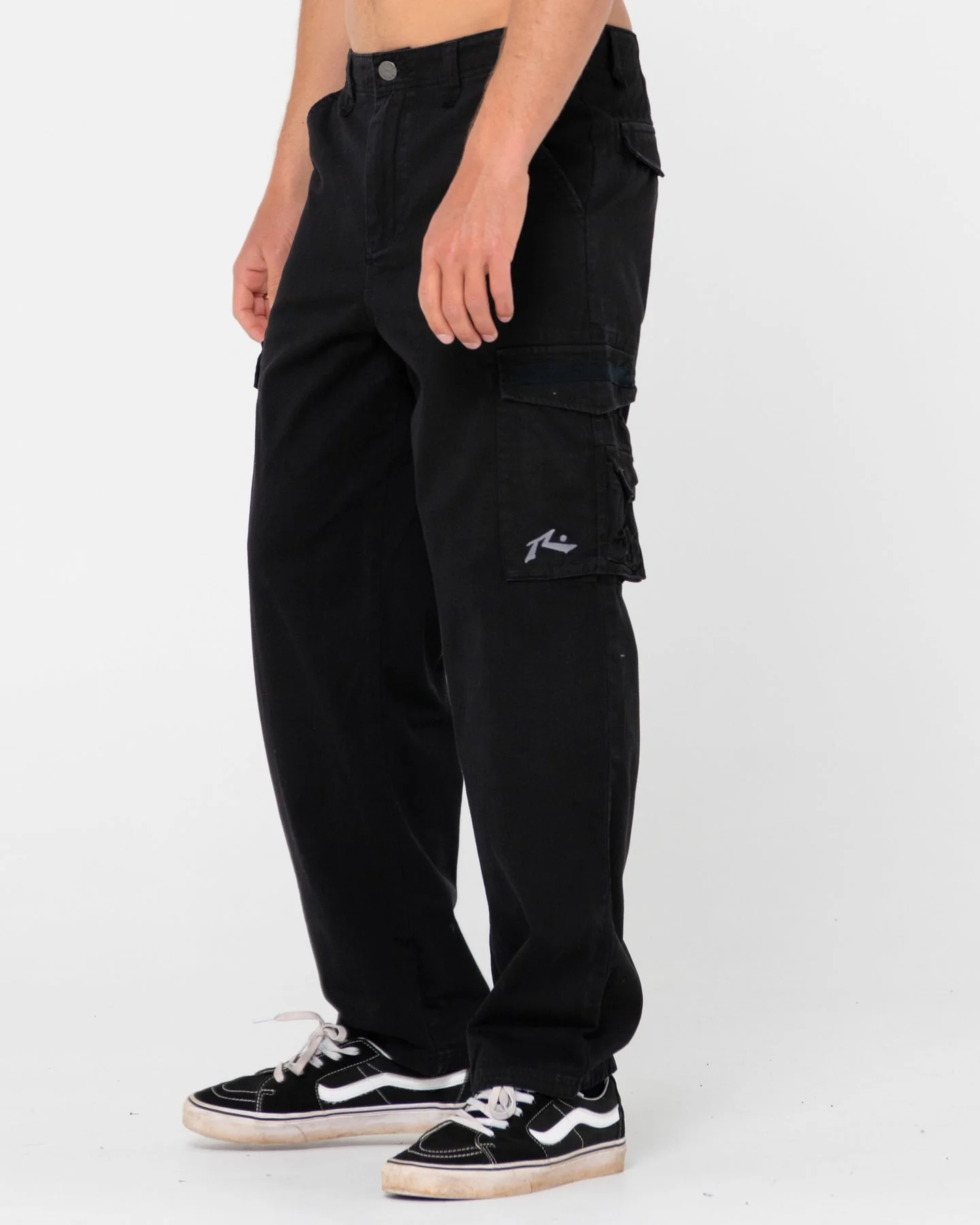 RUSTY Sheetya Loose Fit Cargo Pant - Black - Image 3