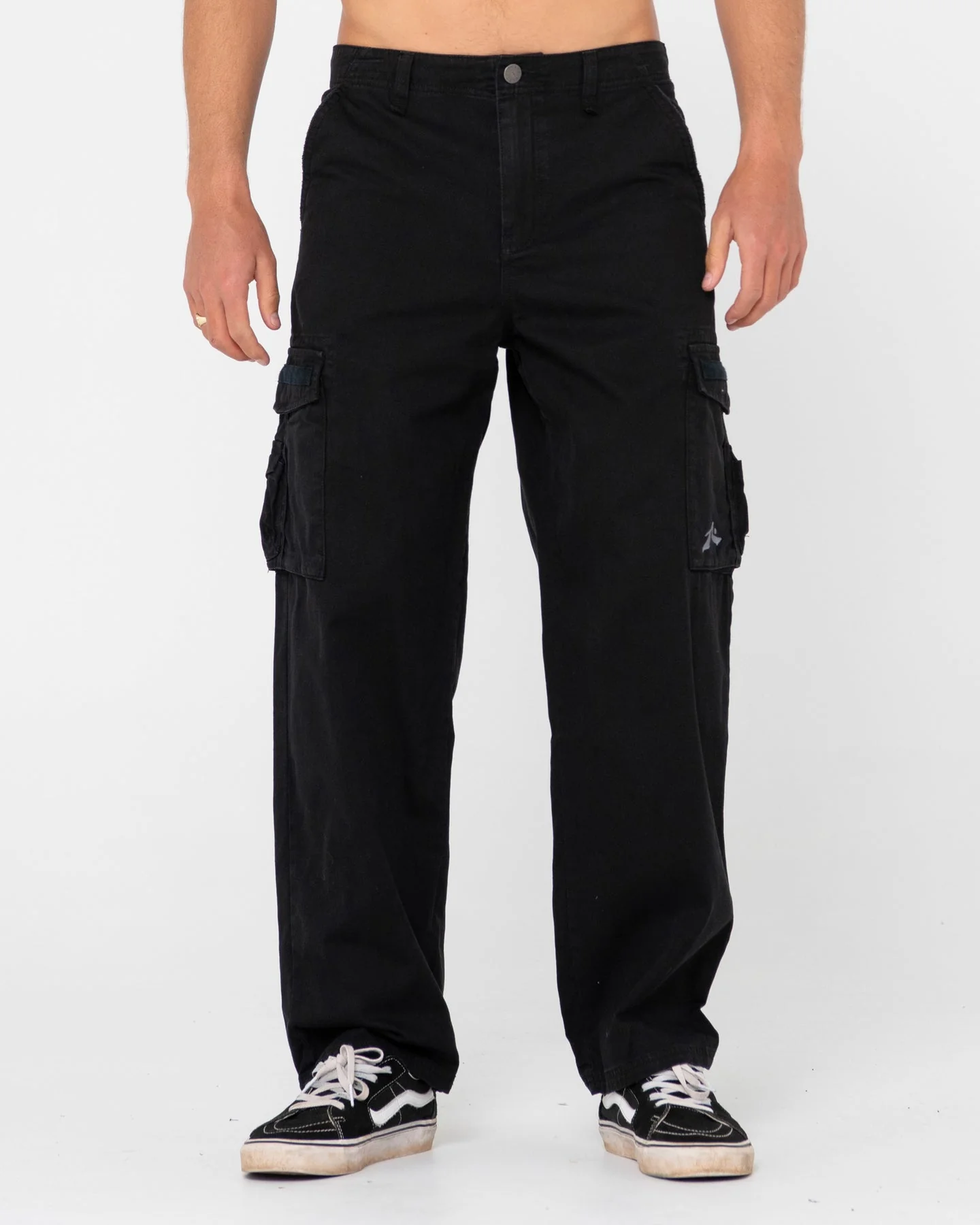 RUSTY Sheetya Loose Fit Cargo Pant - Black - Image 5
