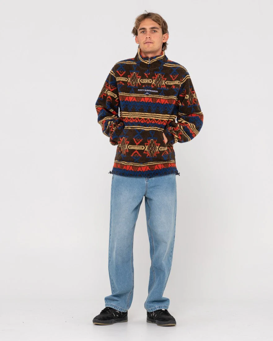 RUSTY Teka 1/4 Zip Polar Fleece - Falcon