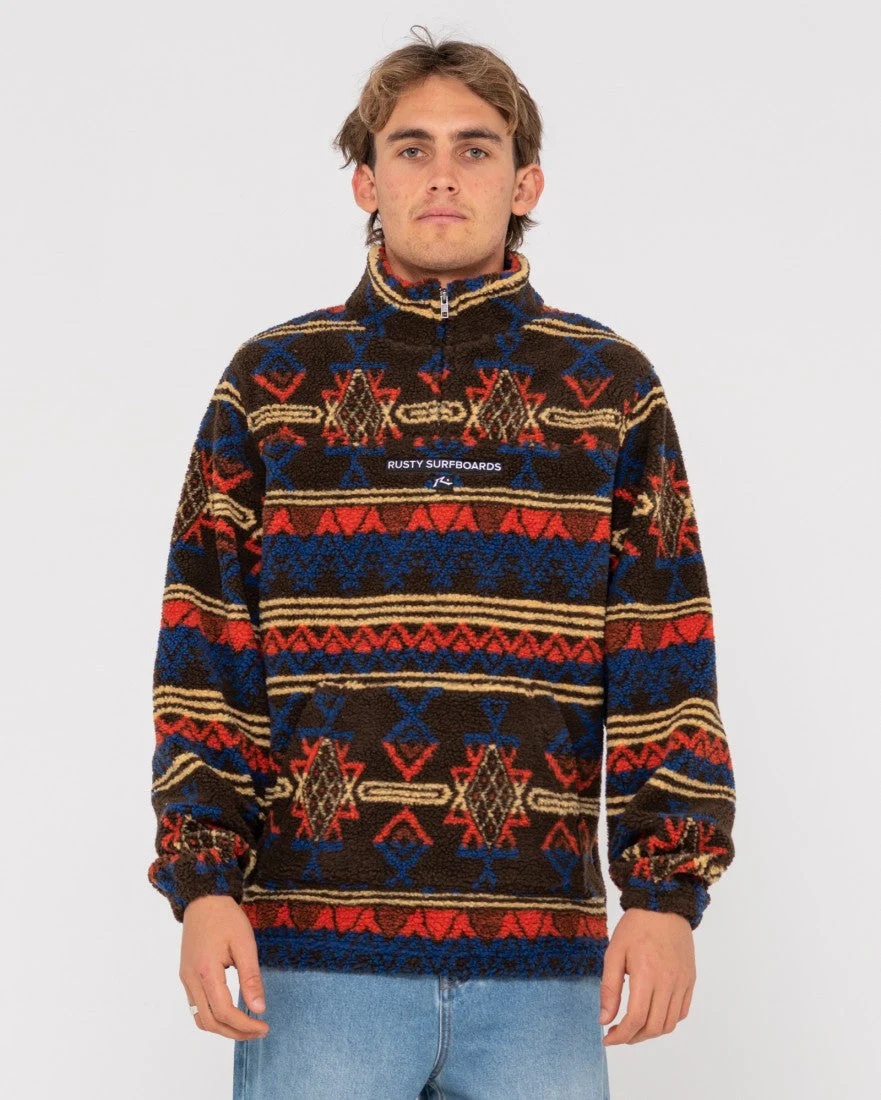 RUSTY Teka 1/4 Zip Polar Fleece - Falcon - Image 2