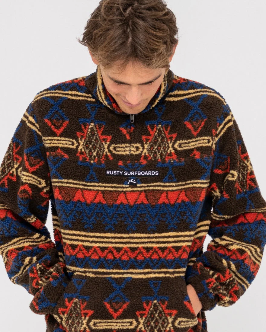 RUSTY Teka 1/4 Zip Polar Fleece - Falcon - Image 5