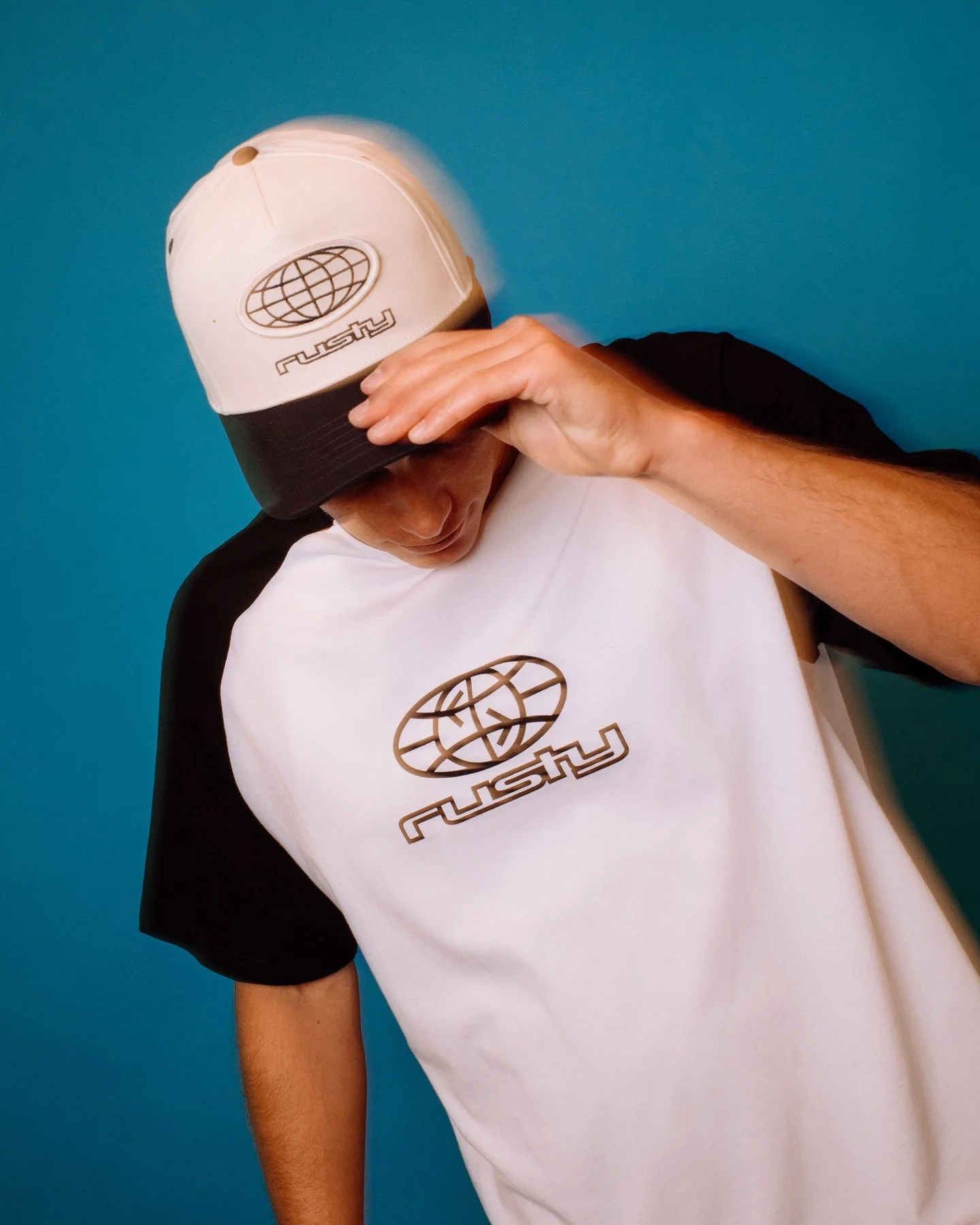 RUSTY Wagwan Raglan Graphic Tee - White - Image 3