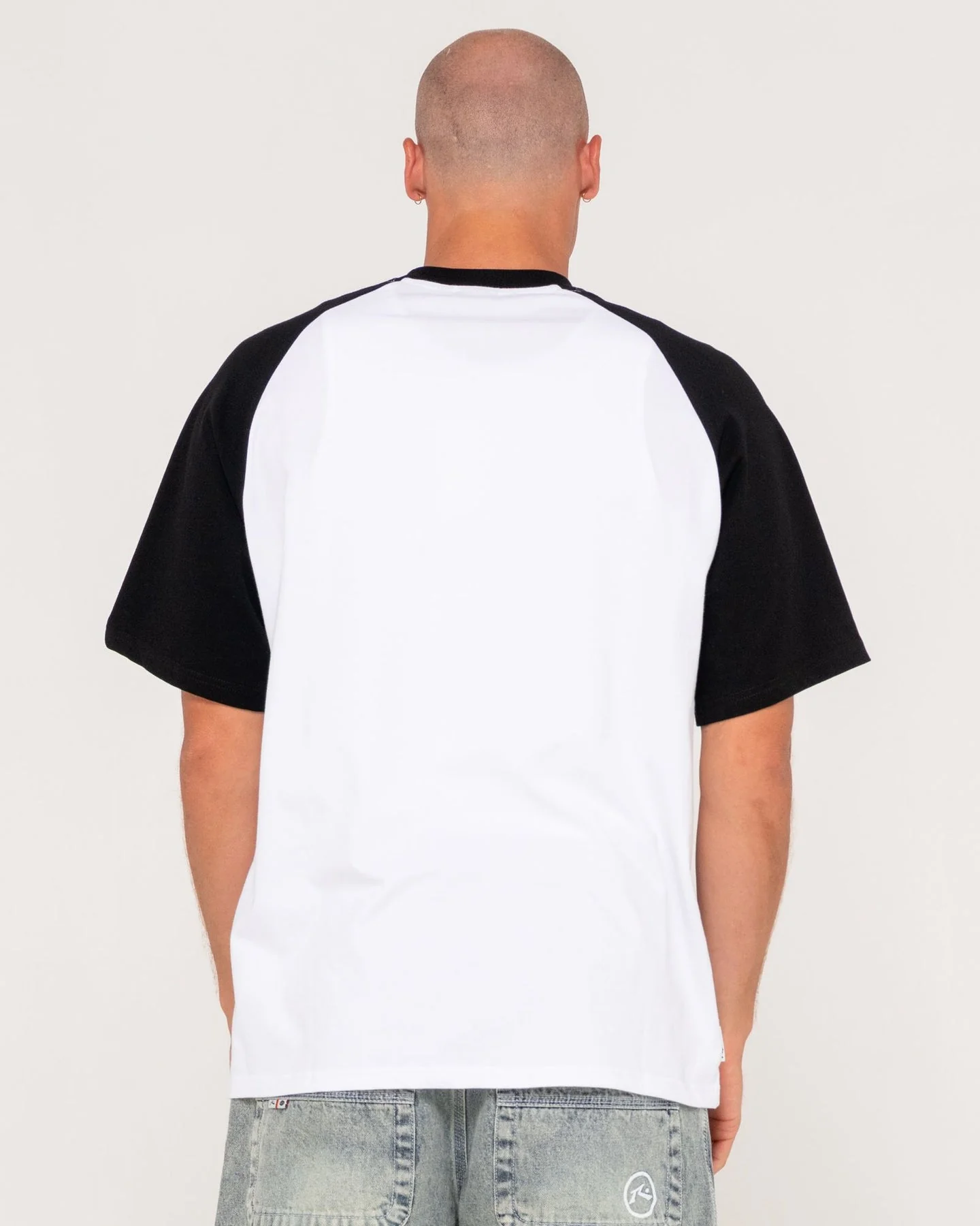 RUSTY Wagwan Raglan Graphic Tee - White - Image 6