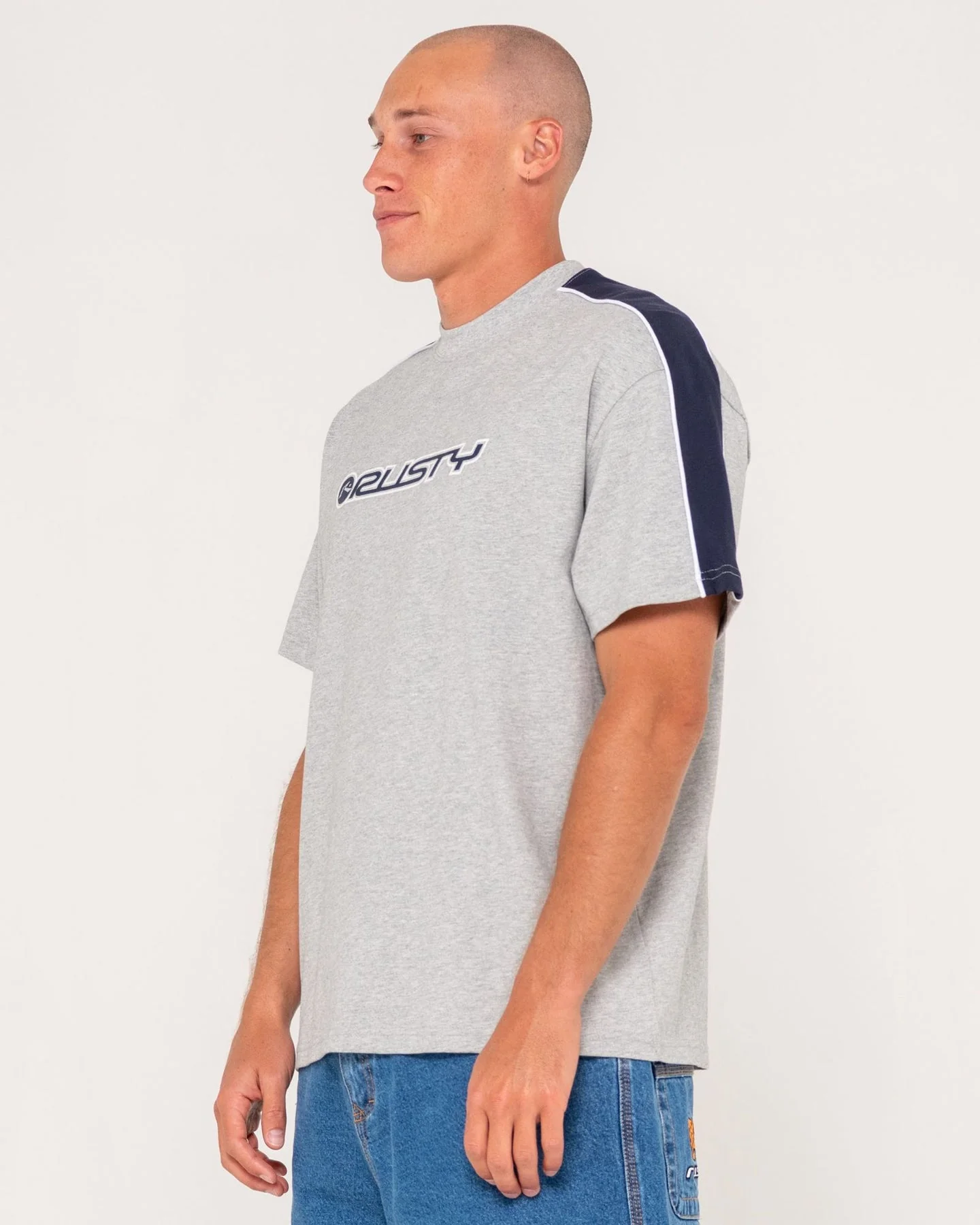 RUSTY Alonso Tee - Grey Marle - Image 4