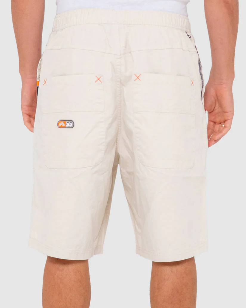RUSTY WEAR EVA ELASTIC SHORTS - Oatmeal - Image 4