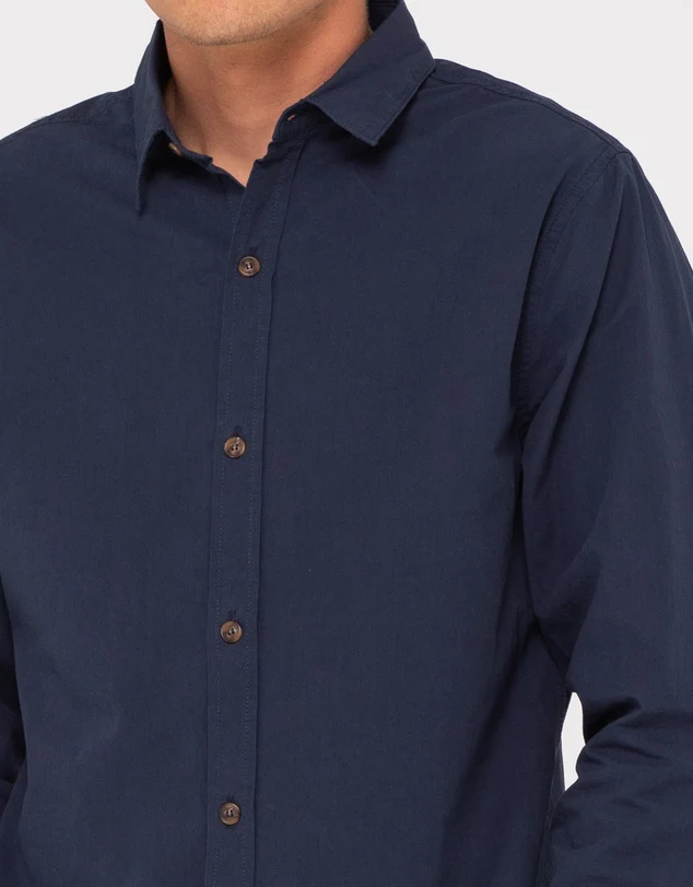 Rusty Work Horse Long Sleeve Shirt - Navy - Image 4