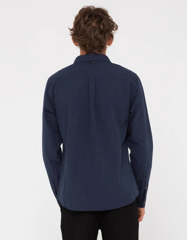 Rusty Work Horse Long Sleeve Shirt - Navy - Image 6
