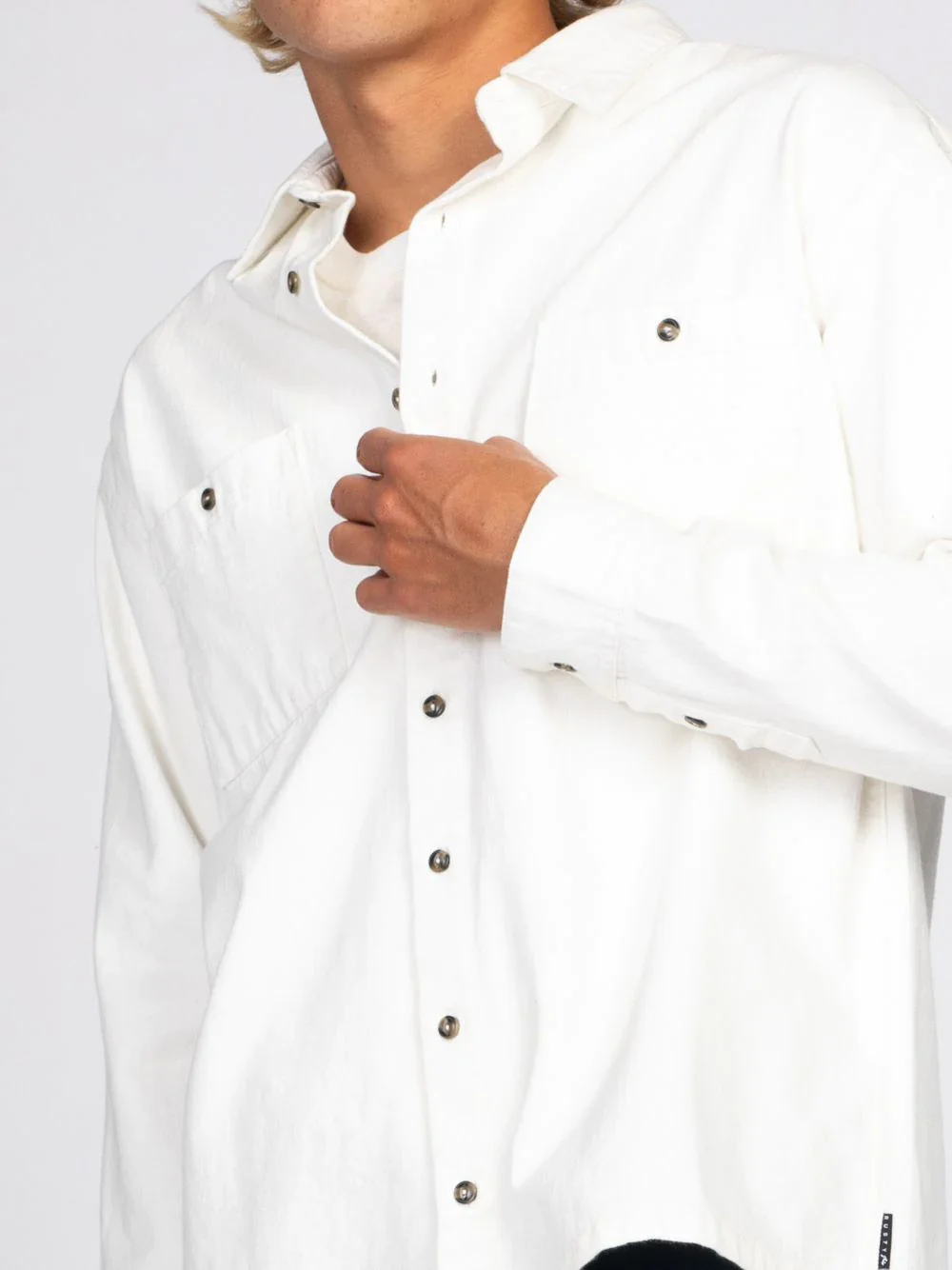 Rusty Yakka Long Sleeve Overshirt - Egret - Image 4