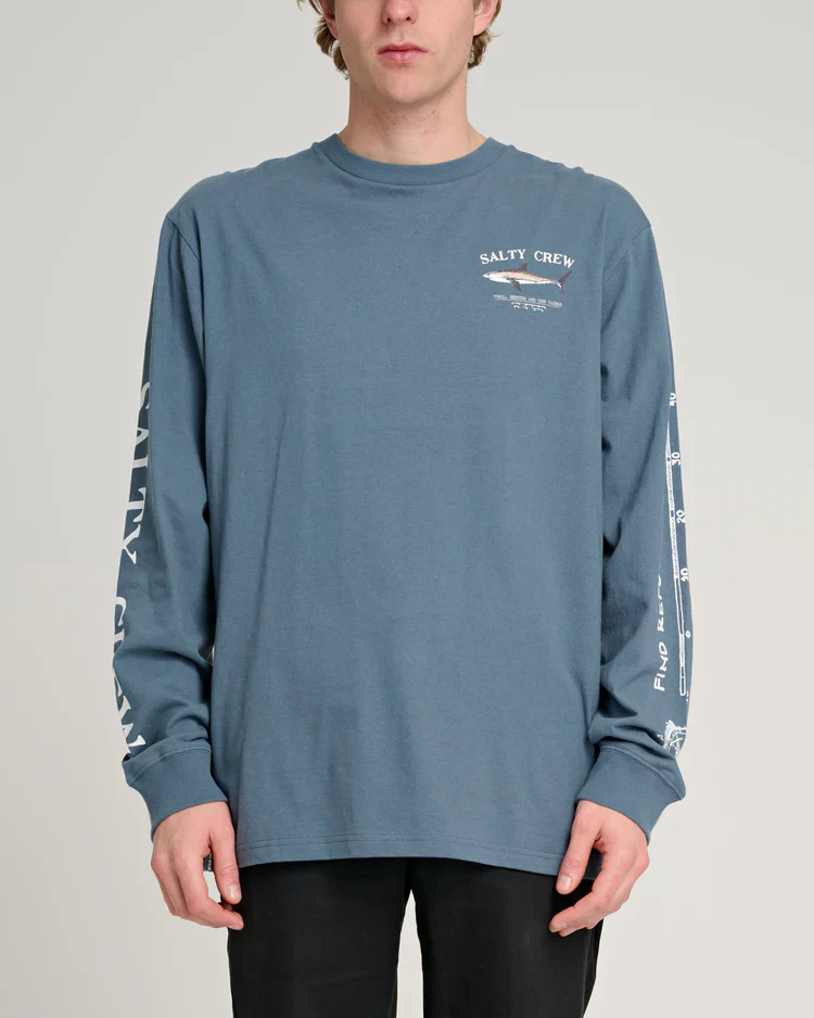 SALTY CREW Bruce L/s Tee - Dark Slate - Image 3