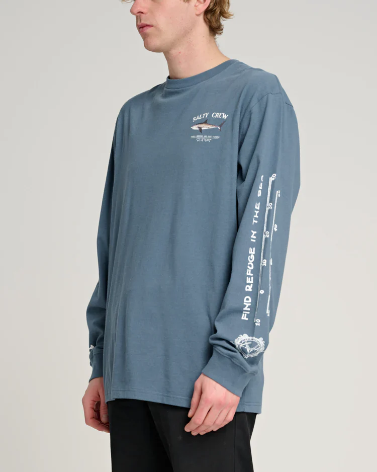 SALTY CREW Bruce L/s Tee - Dark Slate - Image 5