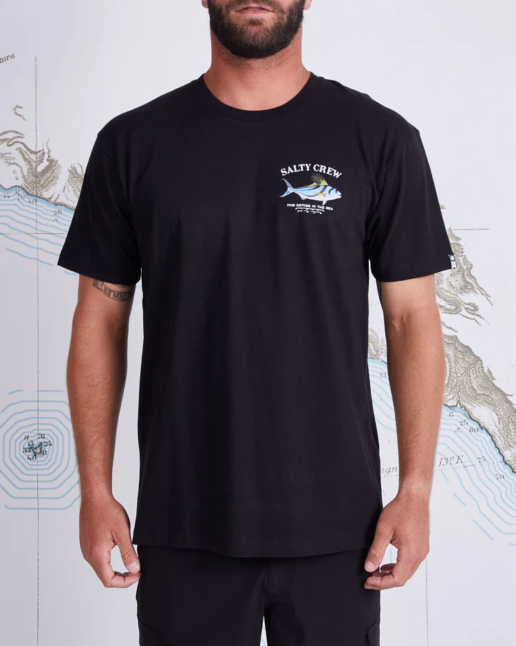 SALTY CREW Rooster Premium S/S Tee - Black - Image 2