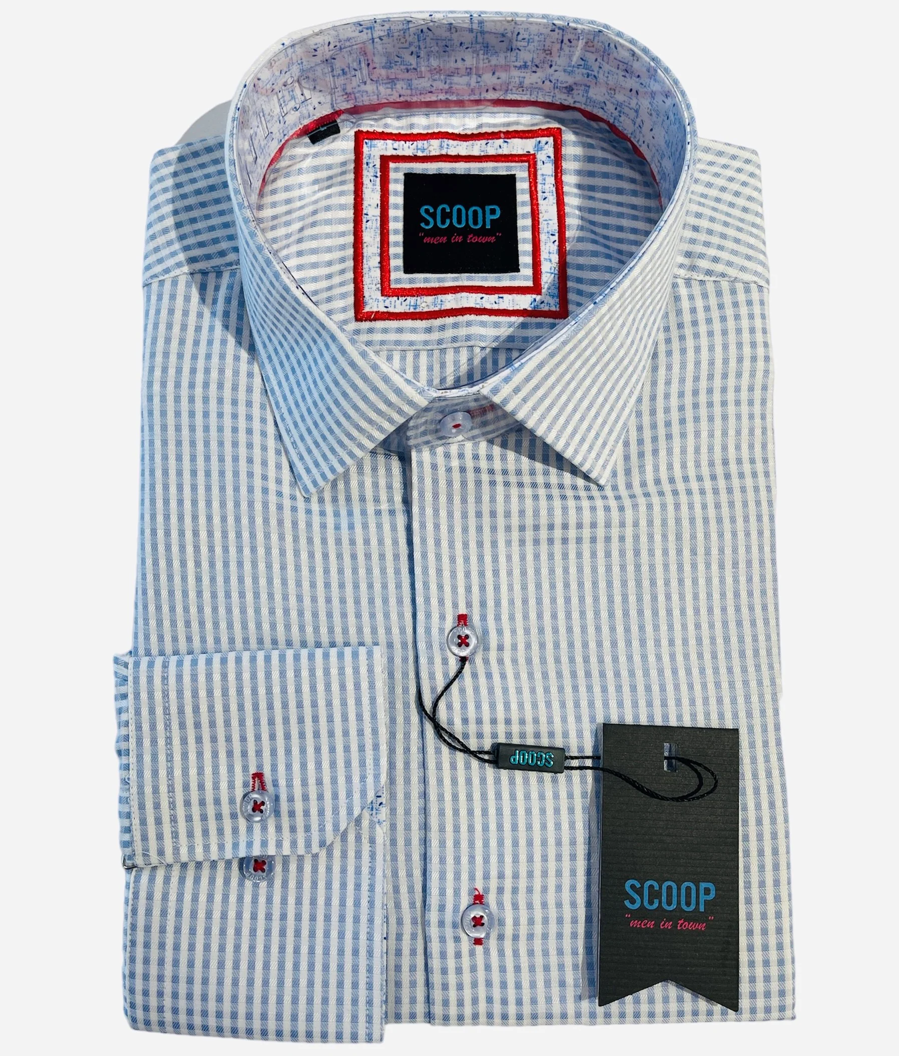 Scoop Archie Long Sleeve Shirt - Sky