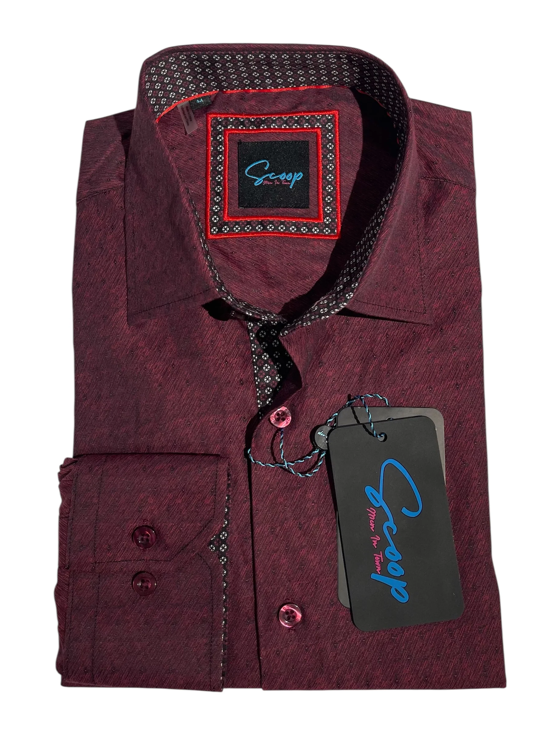 SCOOP Hail 01510 L/S Shirt - Wine
