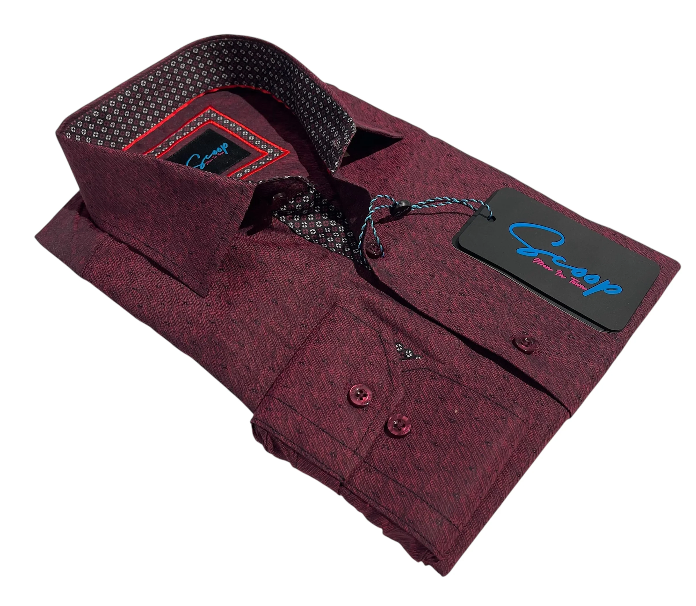 SCOOP Hail 01510 L/S Shirt - Wine - Image 2