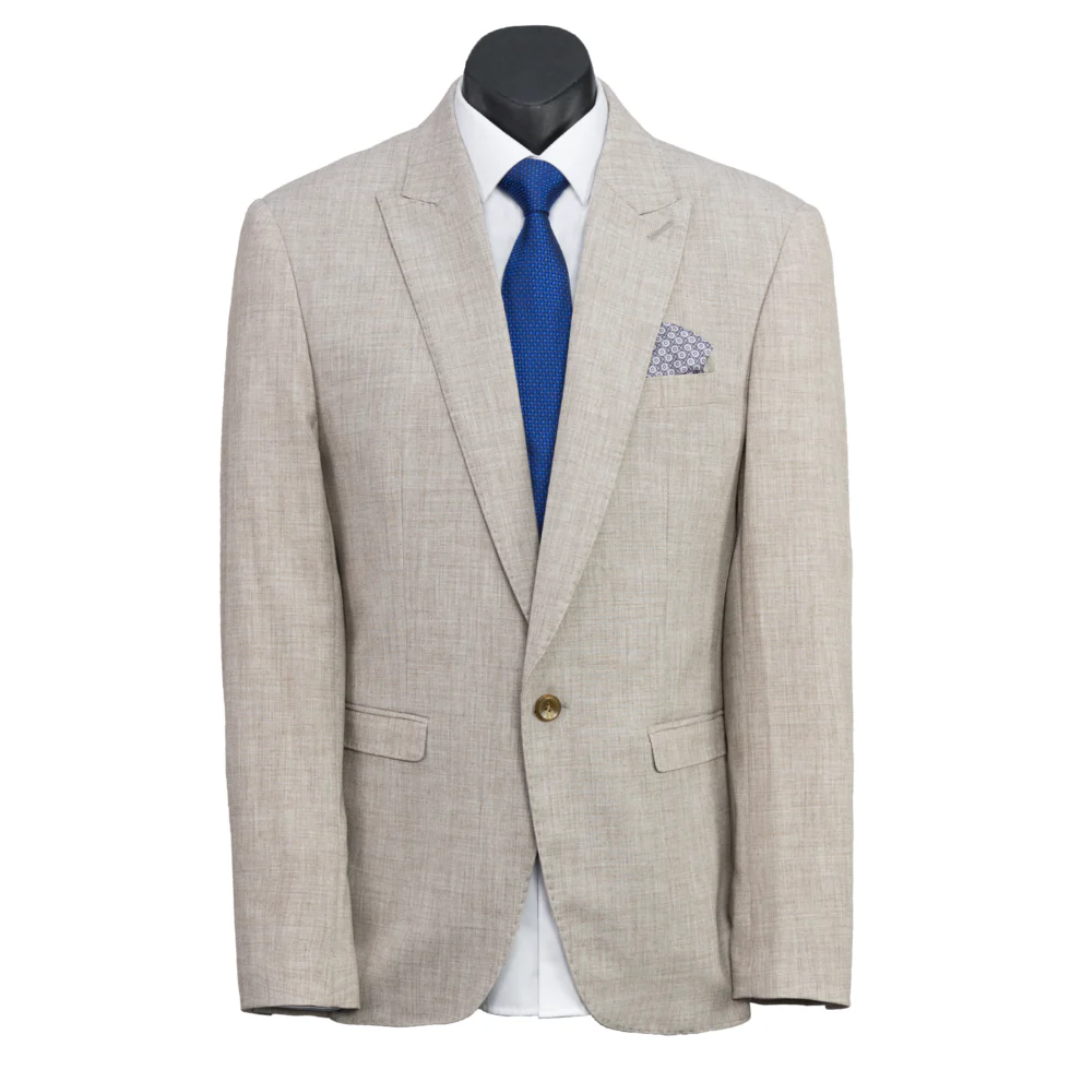 SCUZZATTI 2836 STALLONE STRETCH PEAK LAPEL 2 PIECE SUIT - Sand