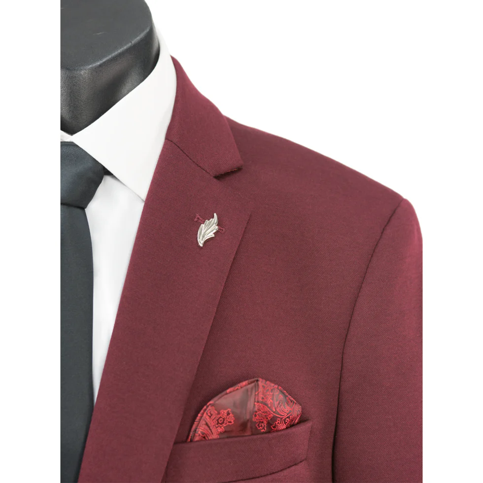 SCUZZATTI Isaac 269 Stretch Jersey Sports Jacket - Burgundy - Image 2