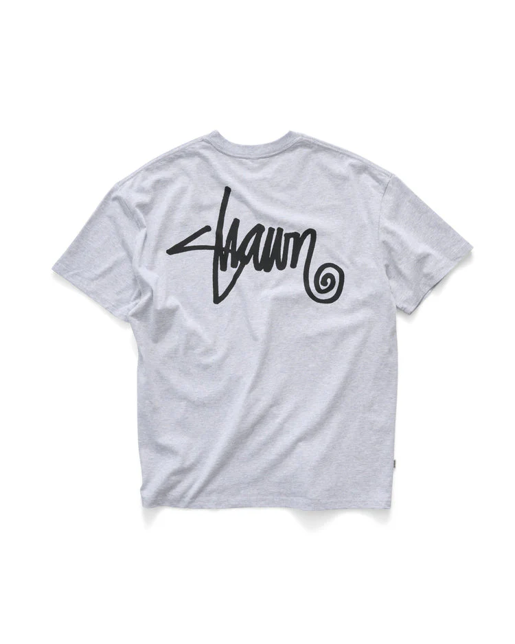 SDOUBLE Shawn Script Tee - Grey Heather - Image 2