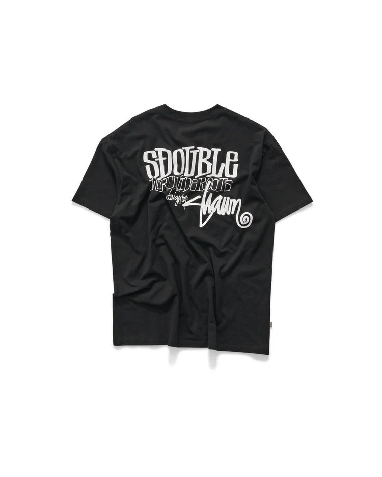 SDOUBLE World Wide Roots Tee - Black - Image 2