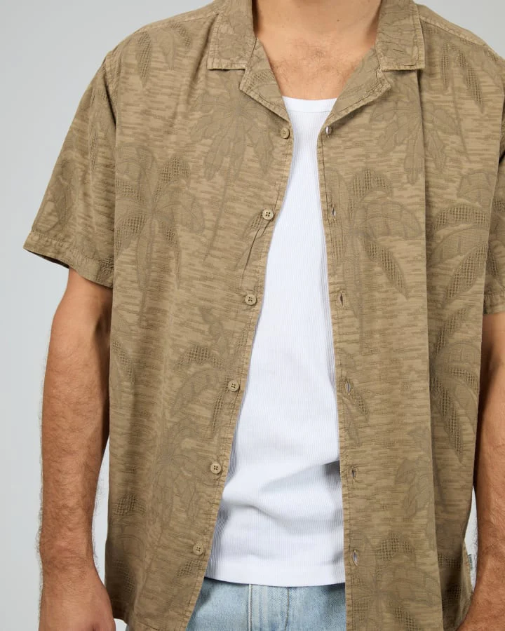 SILENT THEORY 4069046 Foliage S/S Shirt - Brown - Image 2