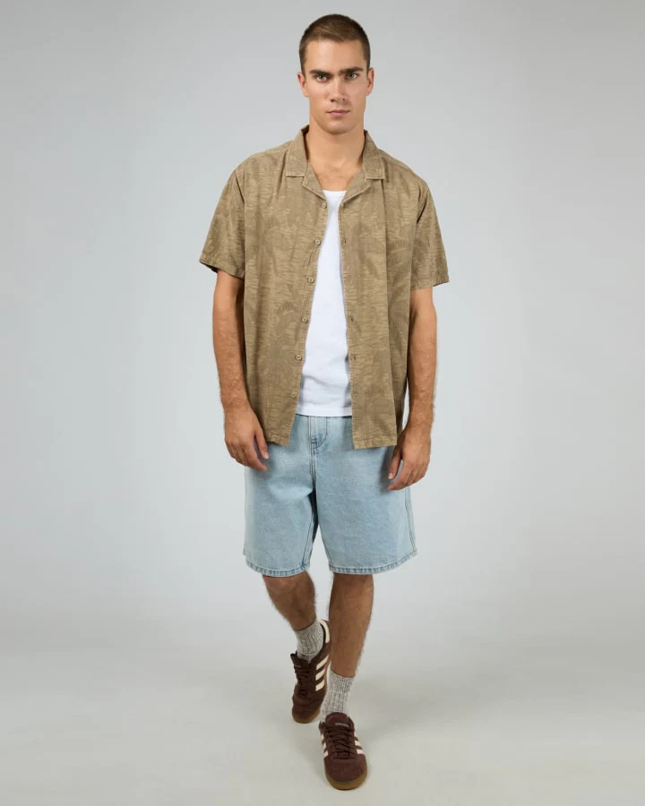 SILENT THEORY 4069046 Foliage S/S Shirt - Brown - Image 3