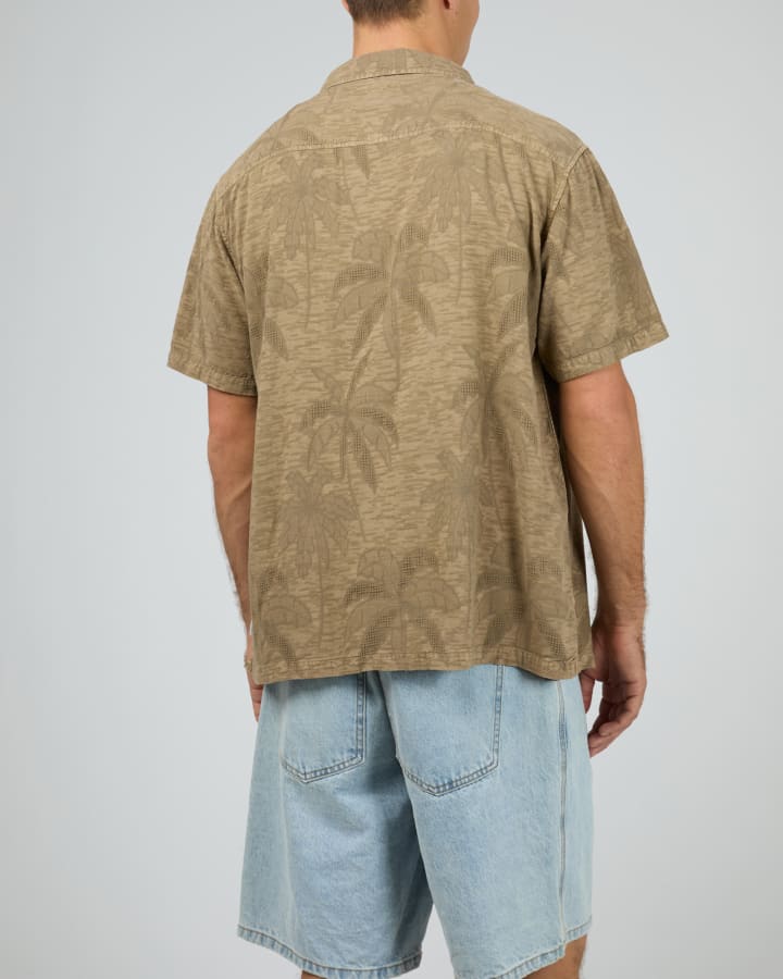 SILENT THEORY 4069046 Foliage S/S Shirt - Brown - Image 4