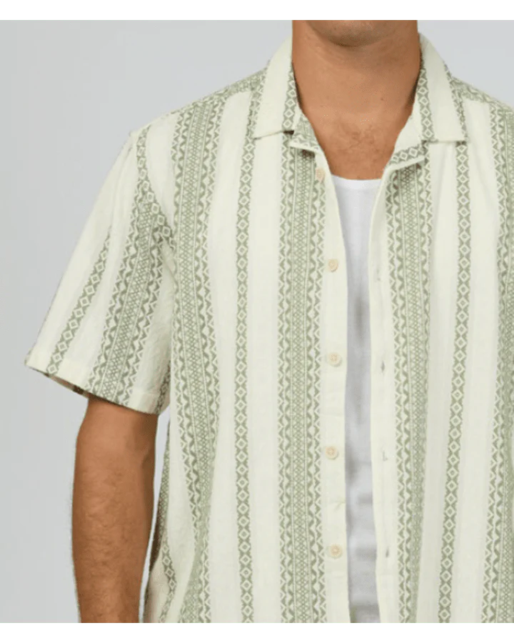 SILENT THEORY Capri S/S Shirt - Green - Image 3
