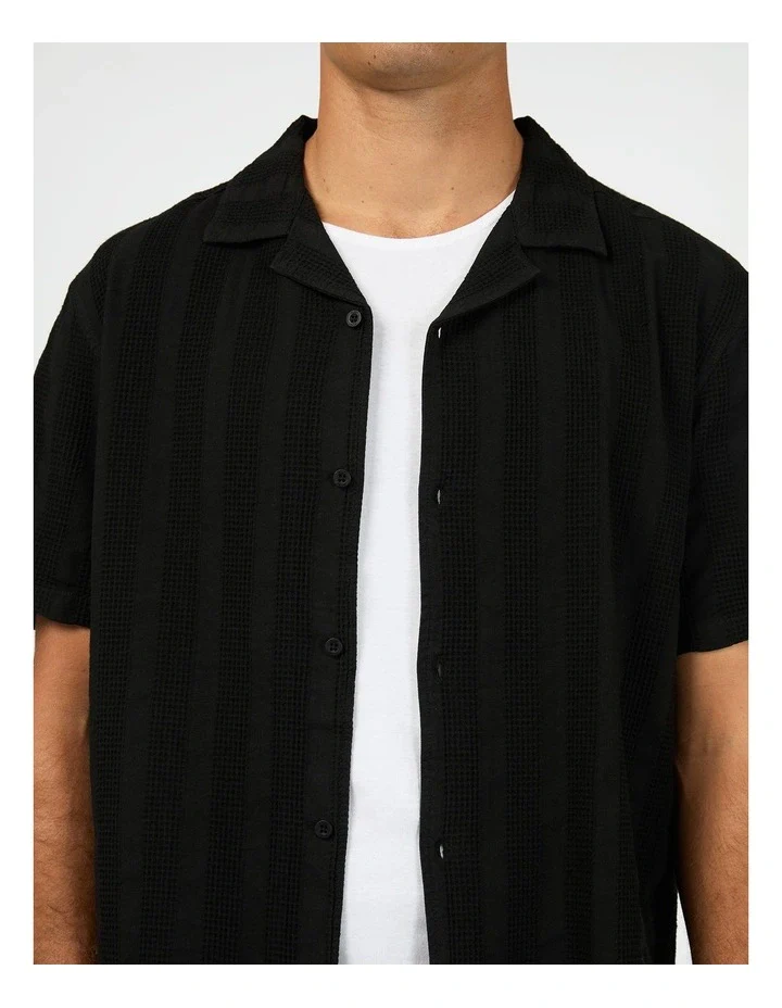 SILENT THEORY Luca S/S Shirt - Black - Image 5