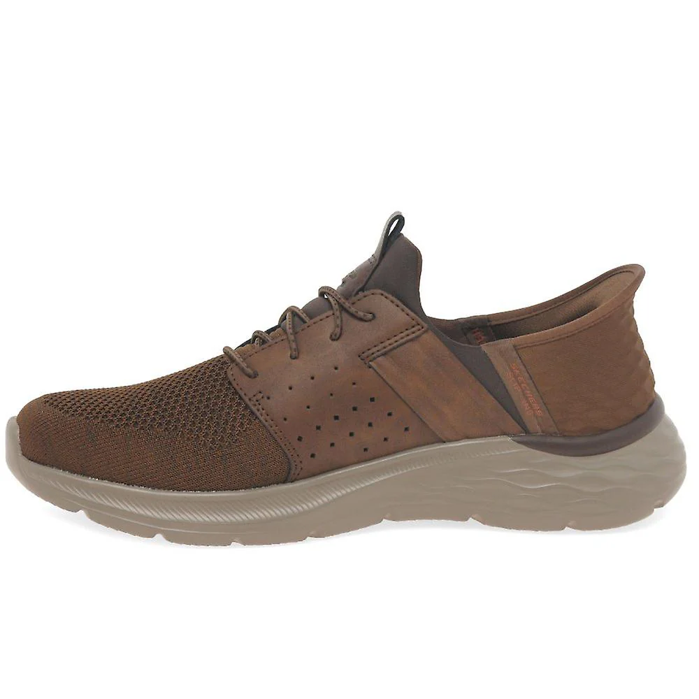 SKECHERS GARNER NEWICK 210803 Slip-Ins Relaxed Fit -&nbsp;DARK BROWN / SYNTHETIC - Image 3