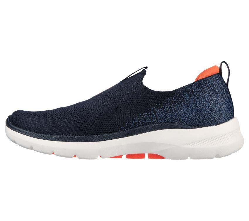 Skechers 216202 GO WALK 6 Sneaker - Navy Orange - Image 3
