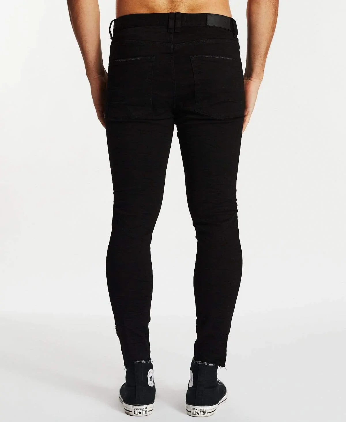 SUSHI RADIO Hacksaw Cropped Skinny Jean - Washed Black - Image 4