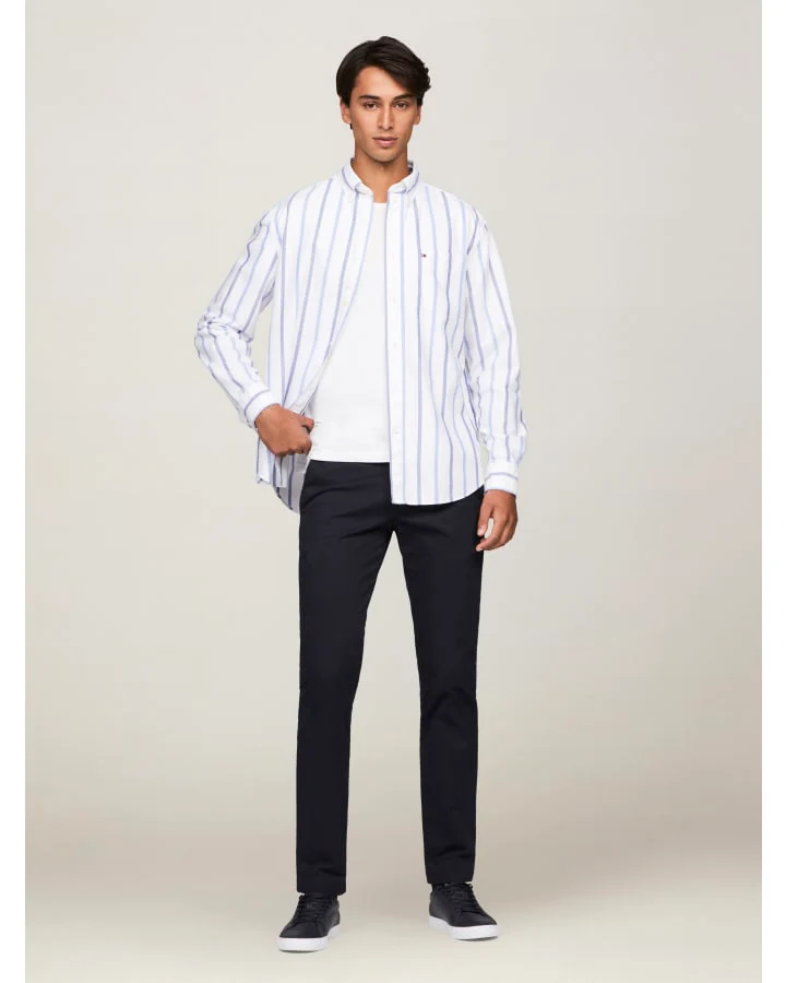 TOMMY HIFIGER MW0MW37299_0A5 OXFORD SPACED OUT STP SHIRT - Desert Sky/Dark Magma - Image 2