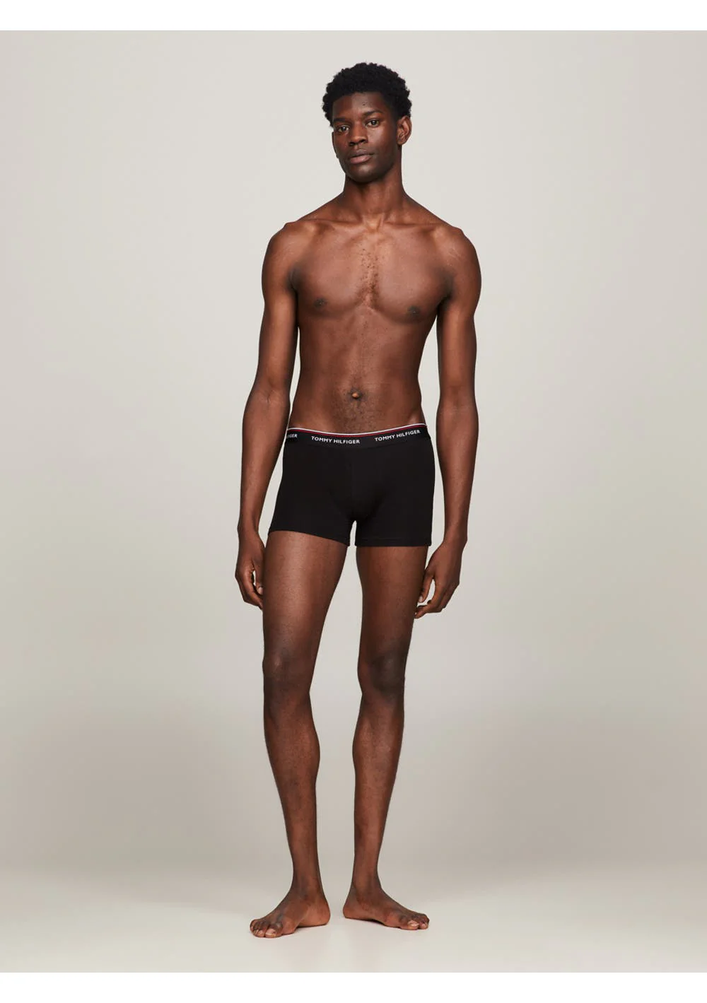 TOMMY HILFIGER 1U87903842 3 Pack Stretch Cotton Trunk – Black