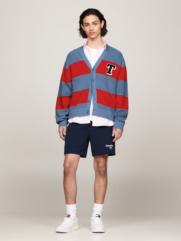 TOMMY HILFIGER DM0DM18875 Textured Knit Stripe Cardigan - Charmed/Deep Crims - Image 2