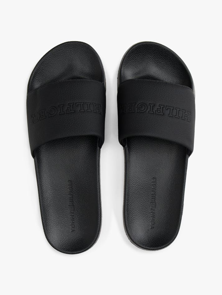 TOMMY HILFIGER FM0FM05619 Tumble Pool Slides - Black - Image 4