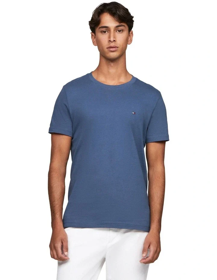 TOMMY HILFIGER MW0MW10839_DBZ Essential Cotton Tee - Aegean Sea - Image 2
