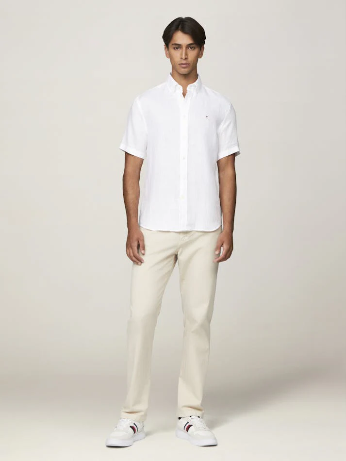 TOMMY HILFIGER MW0MW31734_YCF WCC PREMIUM LINEN RF SHIRT S/S - Optic White - Image 2