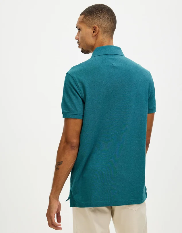 TOMMY HILFIGER MW0MW32346_MRJ IM 1985 Regular Fit Polo - Green Heather - Image 4