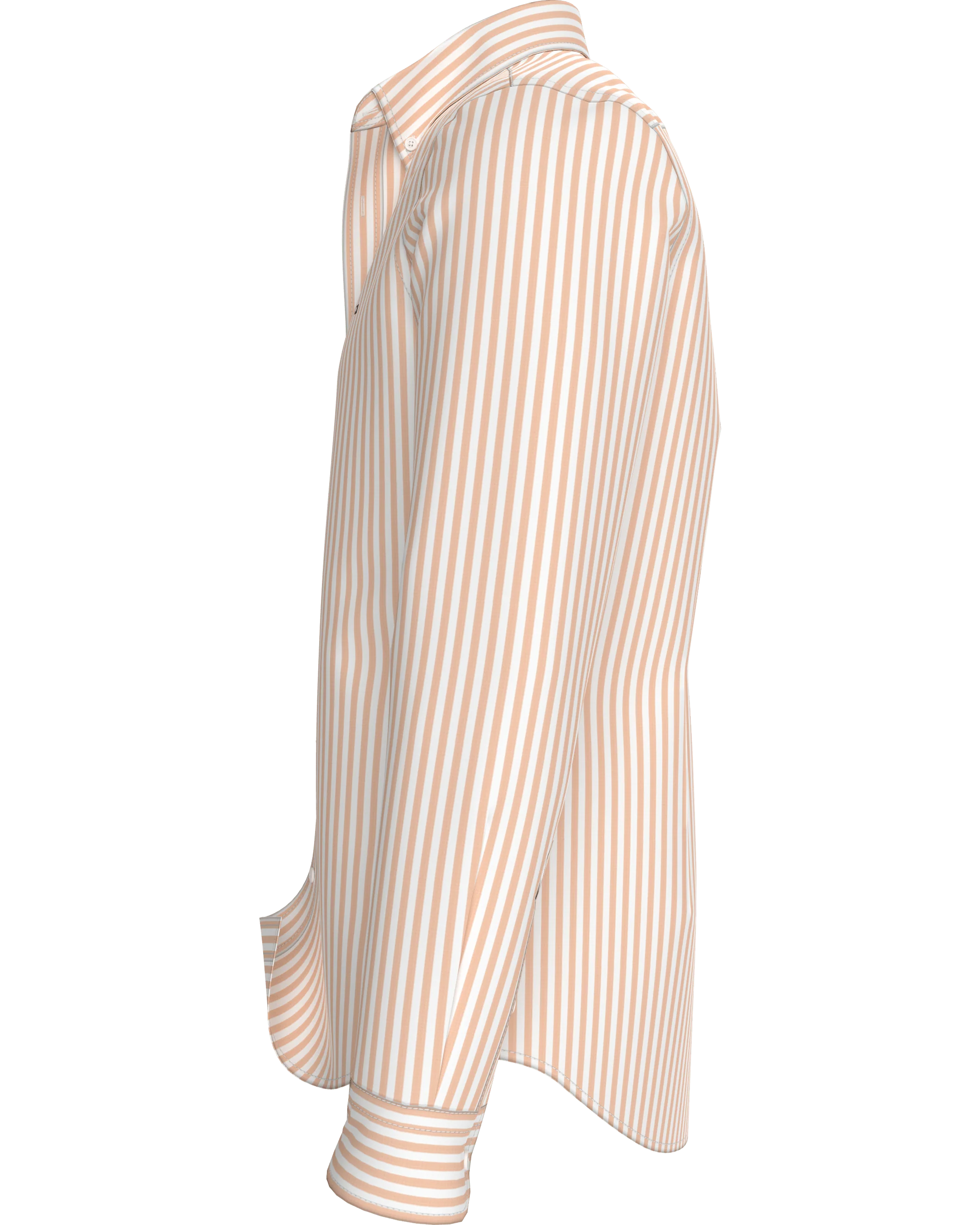 TOMMY HILFIGER MW0MW34573_0FA CLASSIC POPLIN STRIPE LS SHIRT - Ivory/Desert Sky - Image 3