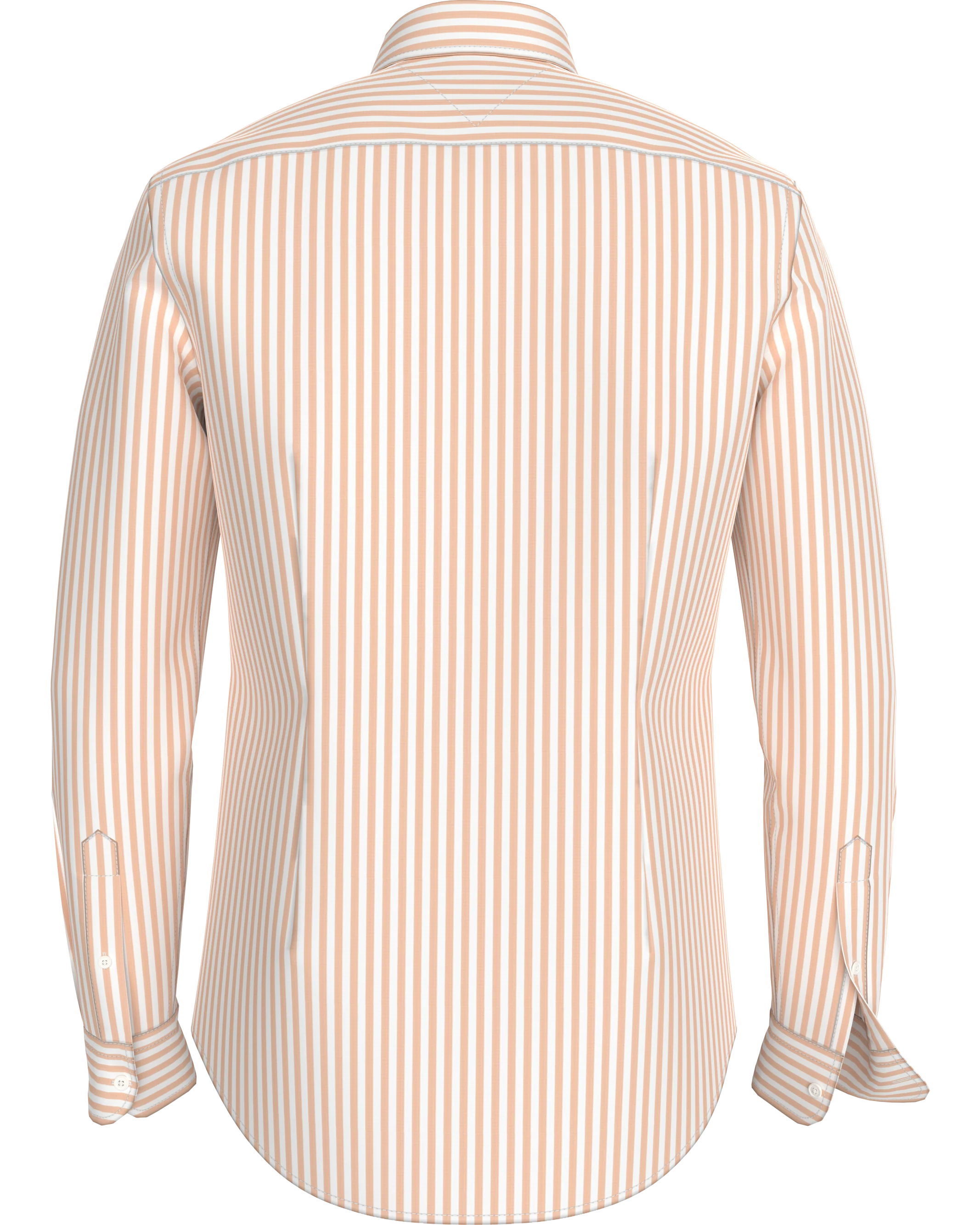 TOMMY HILFIGER MW0MW34573_0FA CLASSIC POPLIN STRIPE LS SHIRT - Ivory/Desert Sky - Image 4