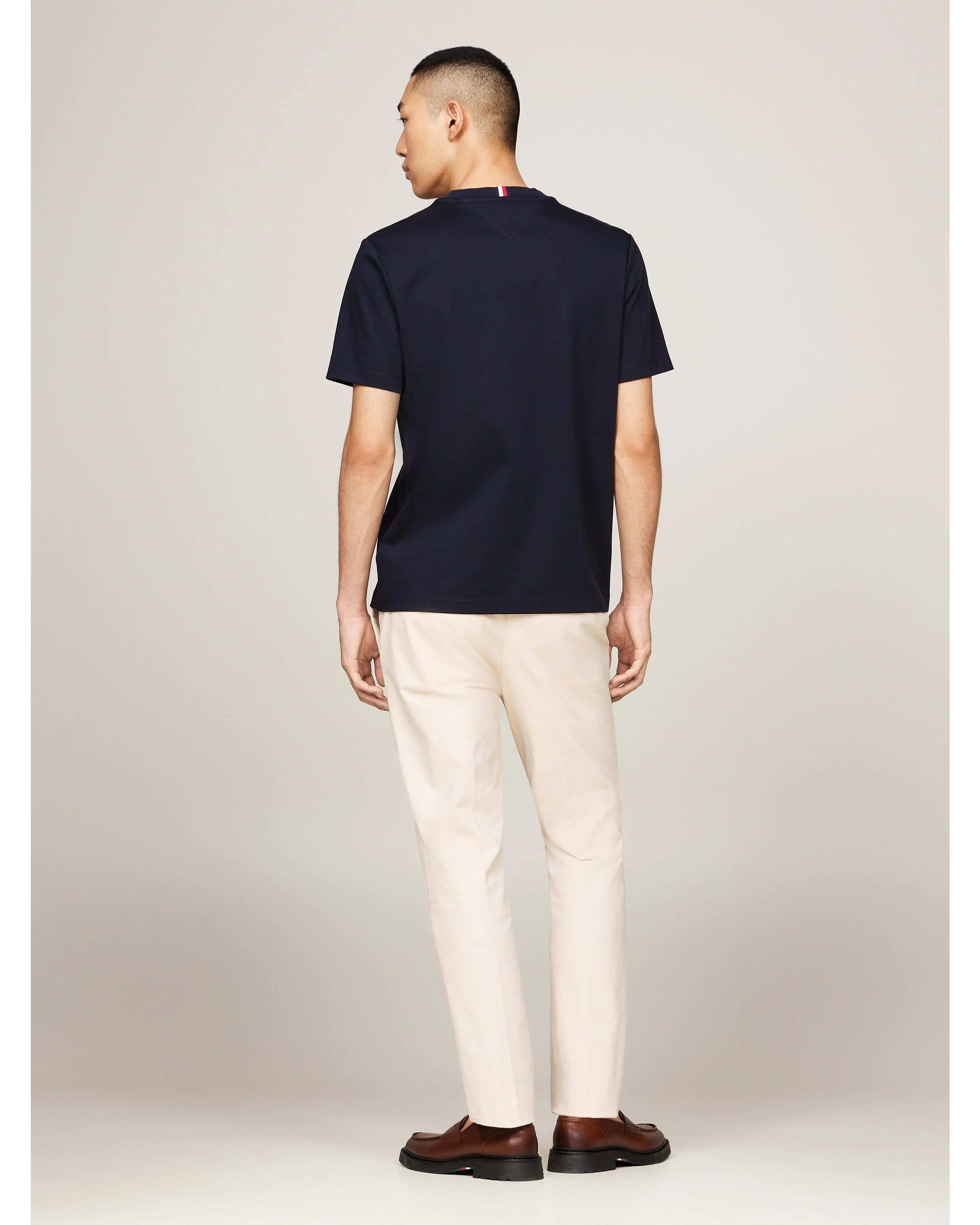 TOMMY HILFIGER MW0MW36209_DW5 Logo Embroidery Interlock Tee - Desert Sky - Image 4