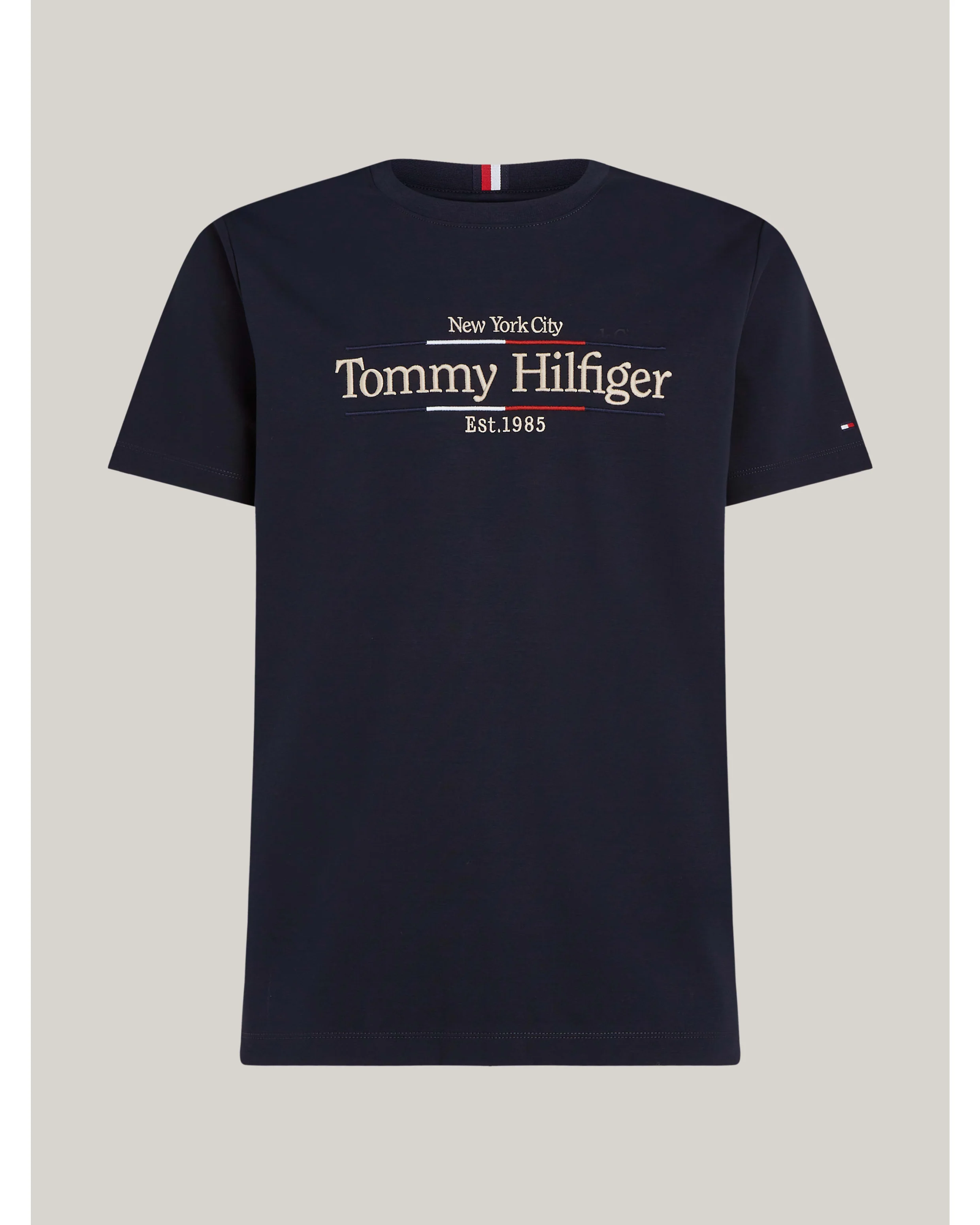 TOMMY HILFIGER MW0MW36209_DW5 Logo Embroidery Interlock Tee - Desert Sky - Image 5