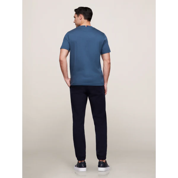 TOMMY HILFIGER MW0MW36209_DBZ Logo Embroidery Interlock Tee - Aegean Sea - Image 3