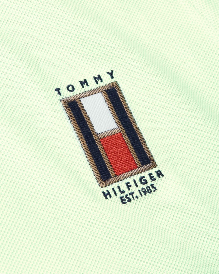 TOMMY HILFIGER MW0MW36790_LXZ Vertical Flag Regular Polo - Mint Gel - Image 2