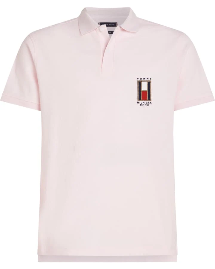 TOMMY HILFIGER MW0MW36790_TOG Vertical Flag Regular Polo - Light Pink