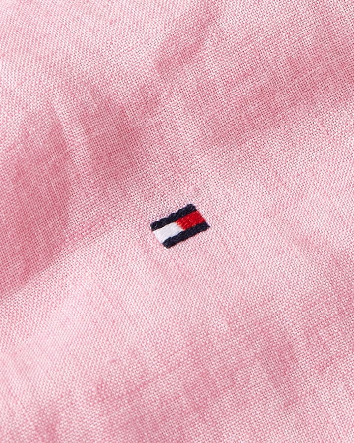 TOMMY HILFIGER MW0MW36887_TOJ IC PIGMENT DYED LINEN RF SHIRT - Romantic Pink - Image 4